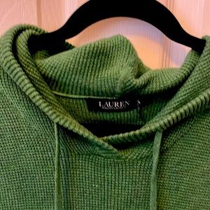 Cheery green Ralph Lauren knit hoodie:
